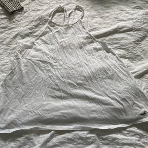 Hollister white high neck tank